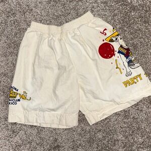 Vintage Corona Beach Club Party Animal Mexico Shorts Size‎ 38 (SMALL) Dog 80s